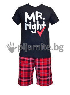Мъжка пижама - къс ръкав, къс панталон Mr.Right 12287.01